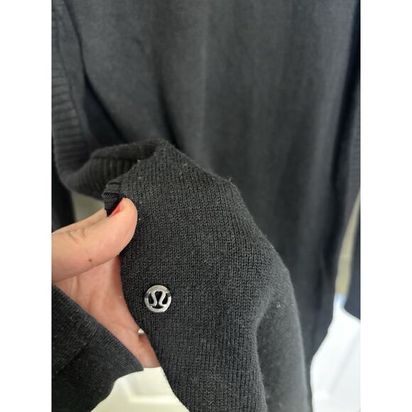 Lululemon Black Hello Aloe Pullover Sweater Size 10 Silk Modal Blend 25030 - Picture 4 of 8
